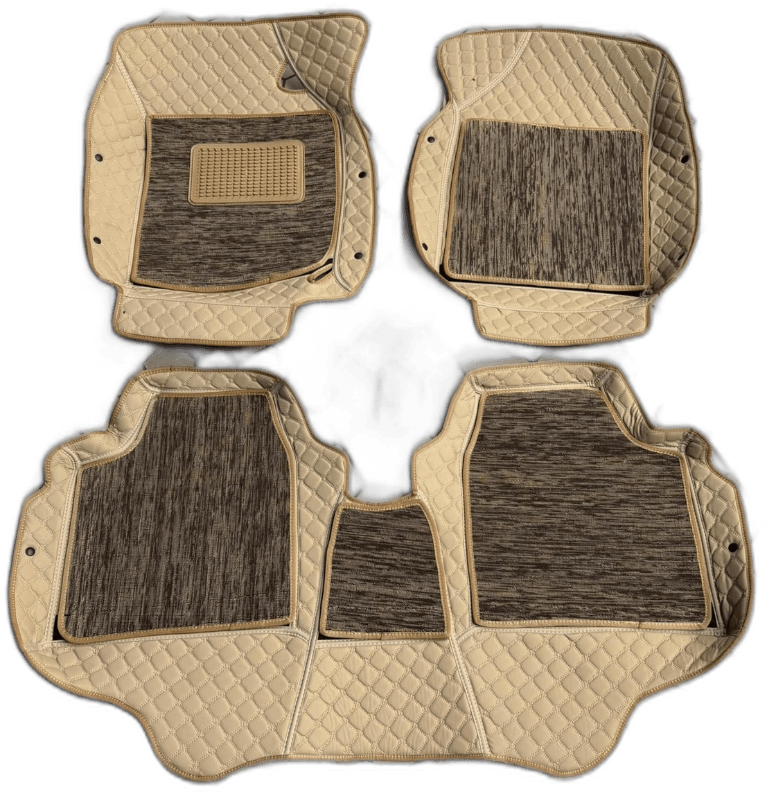 AM Beige 7D Luxury Car Floor Mat Set