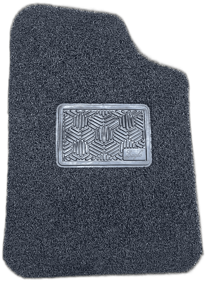 EG Black Coil Car Floor Mat with Textured Heel Pad