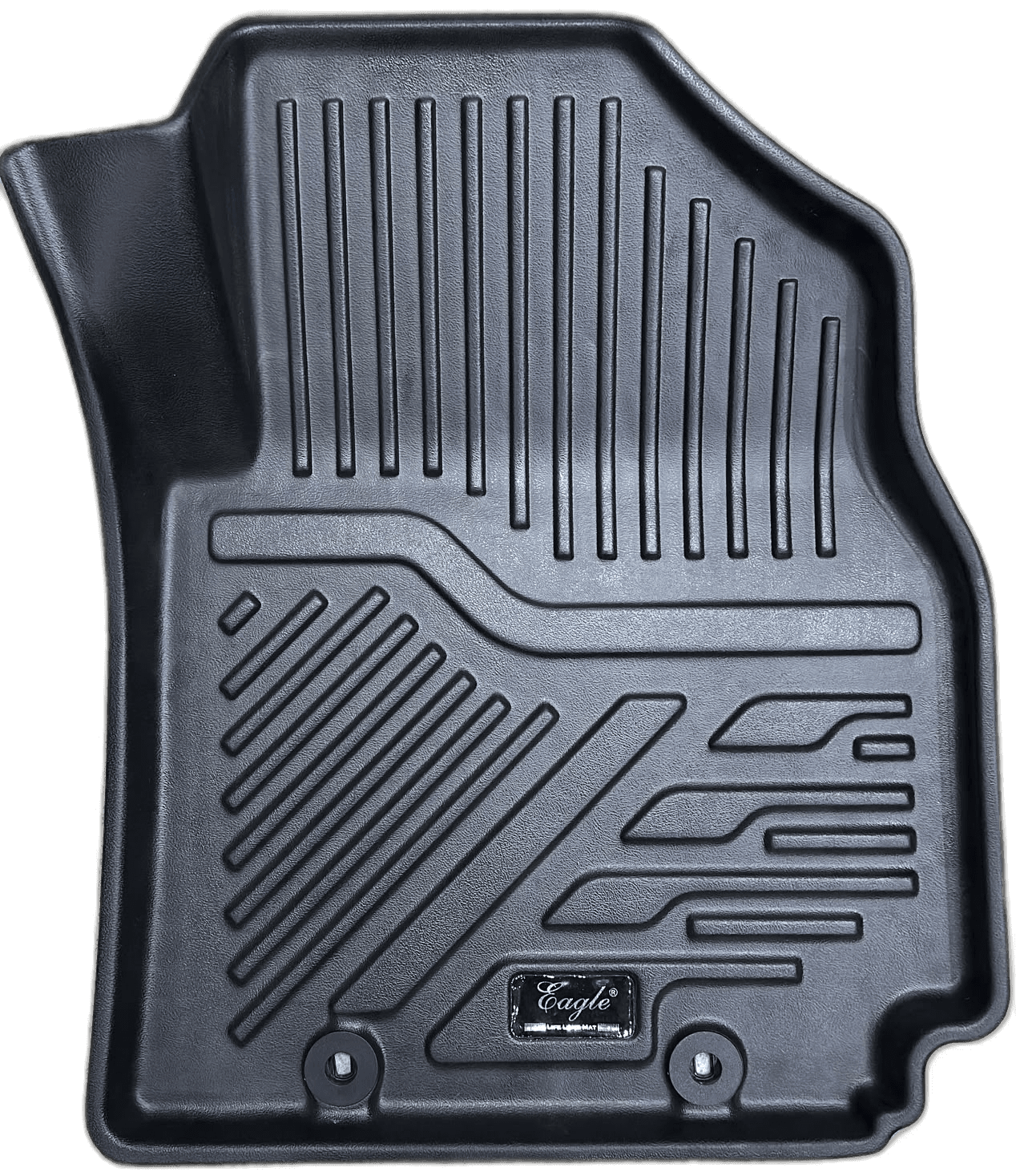 EG Black All-Weather Automotive Floor Mat with Raised Edges