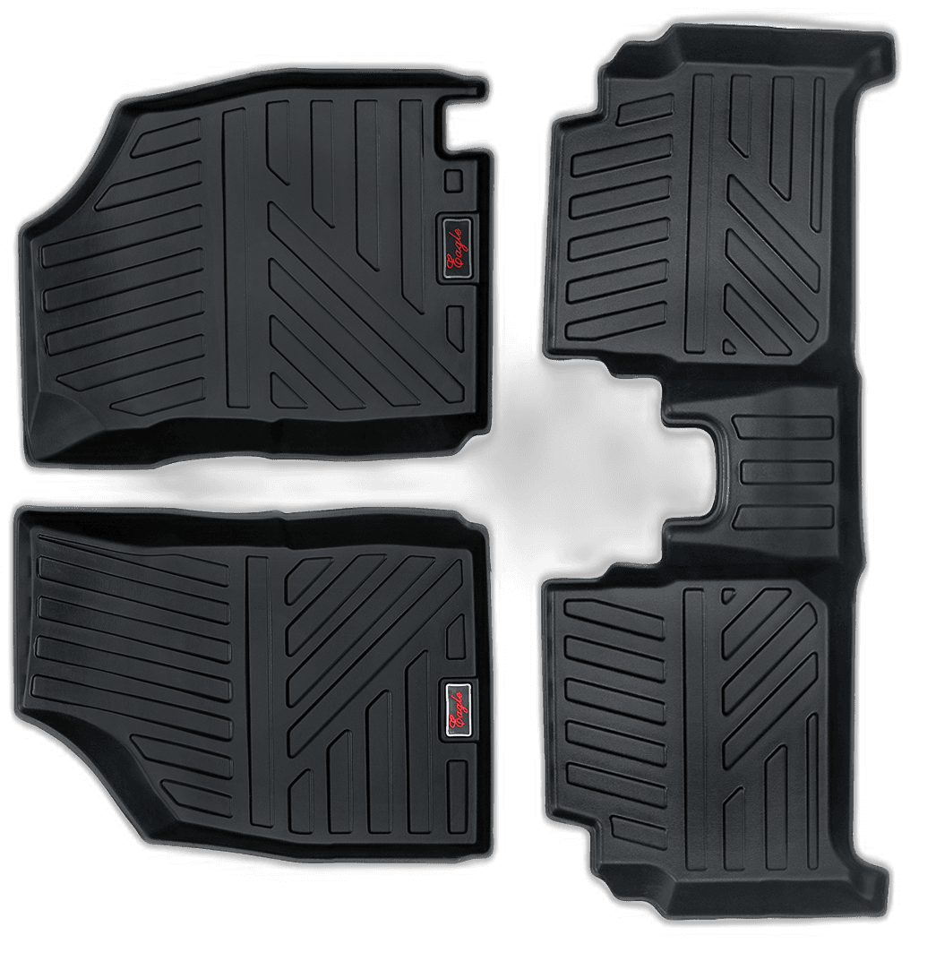 EG Automobiles Life Long Car Mats for Alto K-10 - Set of 3 Pieces, Black