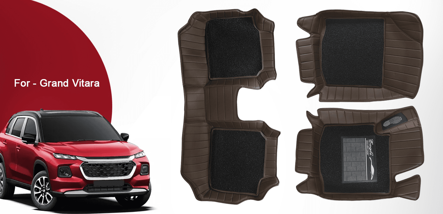 Premium 9D Car Floor Mats for Grand Vitara - Durable Leather, Stain-Resistant