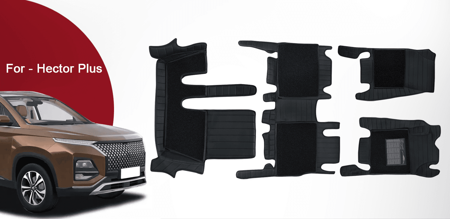 Premium 9D Car Floor Mats for Hector Plus