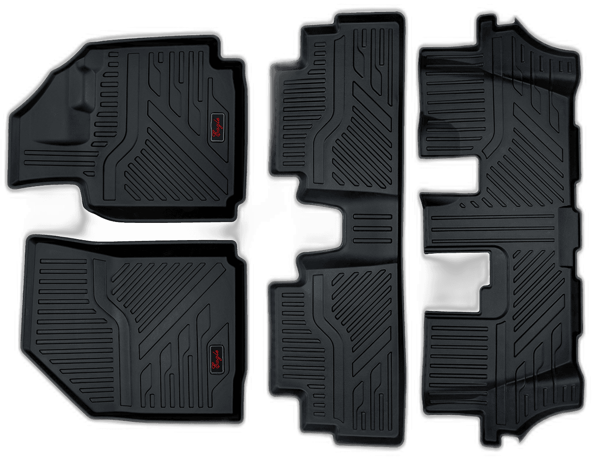 EG Automobiles Life Long Car Mats for New Ertiga - Black, Set of 3 Pieces