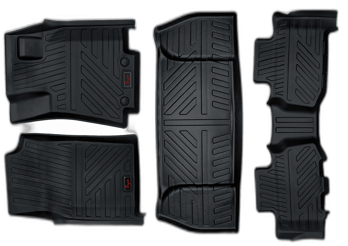 EG Automobiles Life Long Car Mats for Scorpio N - Set of 3 Pieces, Black