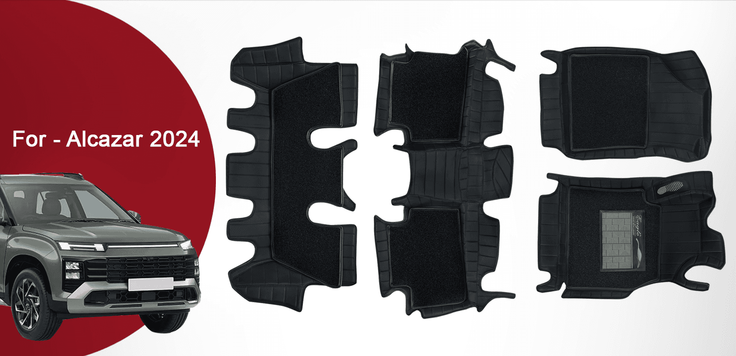 Premium 9D Car Mats for Alcazar 2024