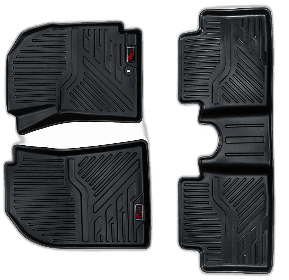 EG Automobiles Life Long Car Mats for Aura - Set of 3 Pieces (Black)