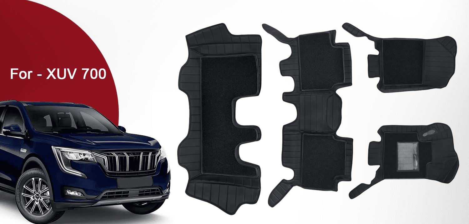 Premium 9D Car Mats for XUV 700 - Durable & Eco-Friendly Leather