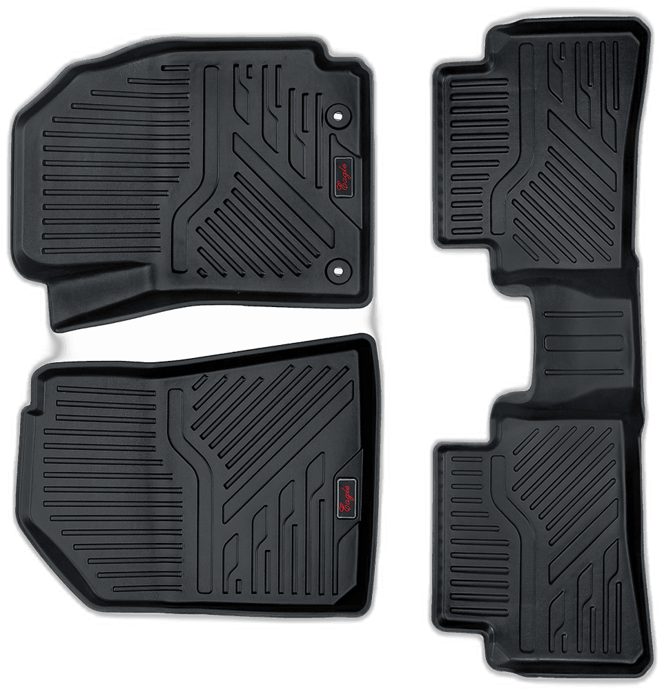 EG Automobiles Life Long Car Mats for Venue - 3 Pieces, Black