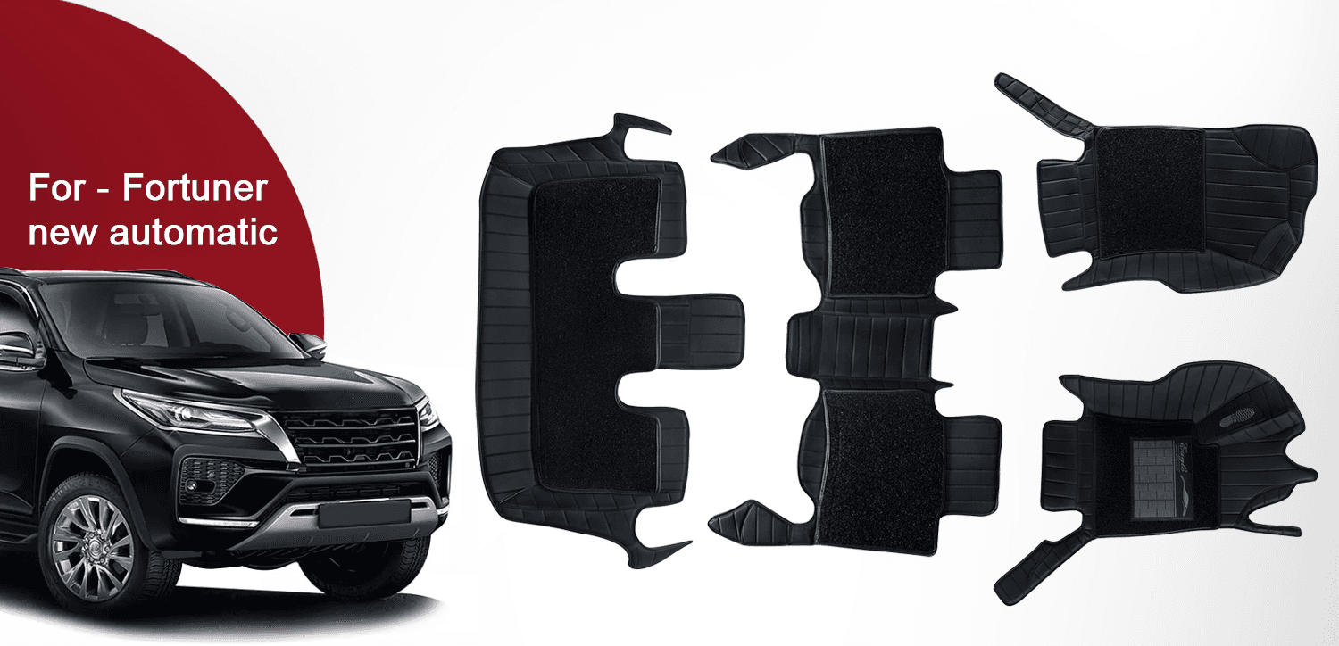Premium 9D Car Floor Mats for Fortuner New Automatic