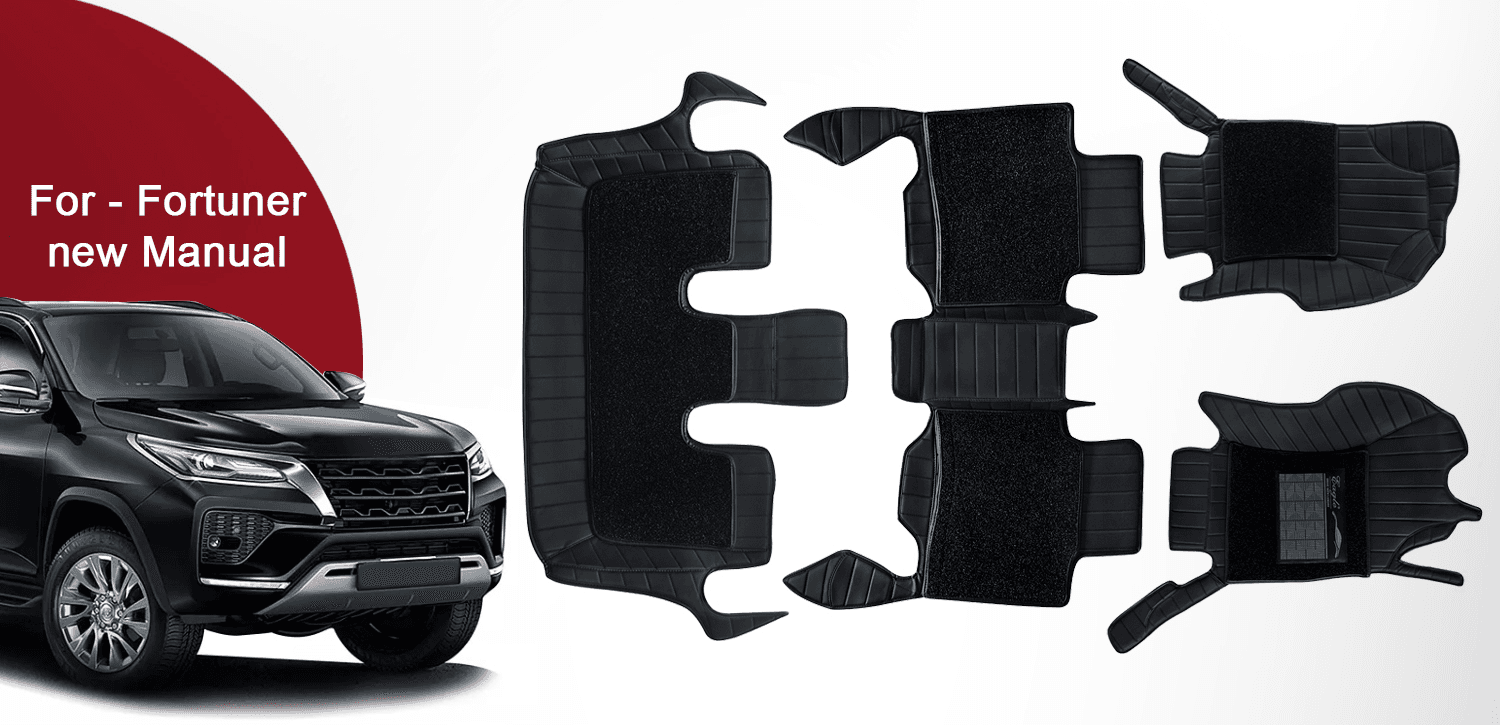 Premium 9D Car Mats for Fortuner New Manual