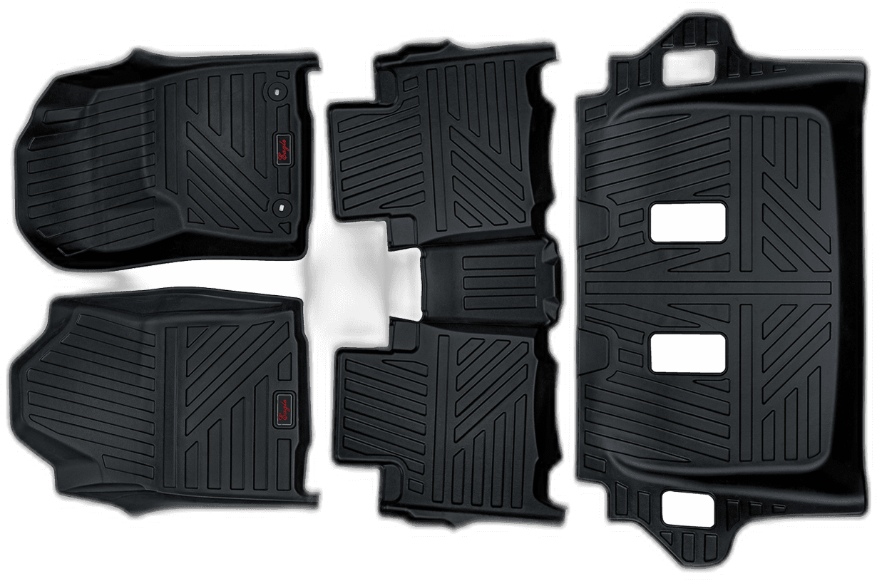 EG Automobiles Life Long Car Mats for Crysta Manual - Set of 3 Pieces, Black